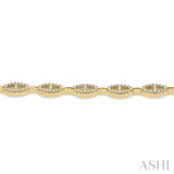 1 ctw Mariner Link Round Cut Diamond Bracelet in 14K Yellow Gold