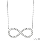 3/4 ctw Round Cut Diamond Infinity Pendant in 14K White Gold
