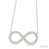 3/4 ctw Round Cut Diamond Infinity Pendant in 14K White Gold