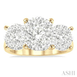 2 ctw Lovebright Round Cut Diamond Ring in 14K Yellow and White Gold