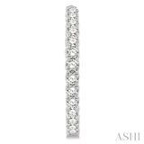6.00 ctw Inside-Out Round Cut Diamond Hoop Earrings in 14K White Gold