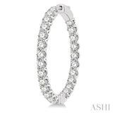 6.00 ctw Inside-Out Round Cut Diamond Hoop Earrings in 14K White Gold