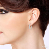 6.00 ctw Inside-Out Round Cut Diamond Hoop Earrings in 14K White Gold