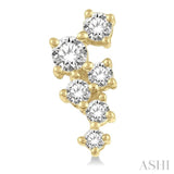 1/4 Ctw Scatter Round Cut Diamond Fashion Earring in 14K Yellow Gold