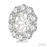 1 ctw Round Cut Diamond Earring Jacket in 14K White Gold