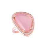 14KT Gold Ladies Rose Quartz Fashion Ring
