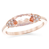 14KT Gold Ladies Morganite Fashion Ring