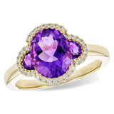 14KT Gold Ladies Amethyst Fashion Ring