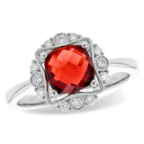 14KT Gold Ladies Garnet Fashion Ring