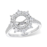 14KT Gold Diamond Semi-Mount Engagement Ring