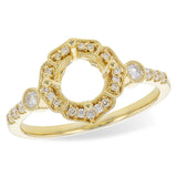 14KT Gold Diamond Semi-Mount Engagement Ring