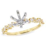 14KT Gold Diamond Semi-Mount Engagement Ring