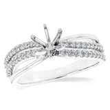 14KT Gold Diamond Semi-Mount Engagement Ring