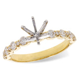 14KT Gold Diamond Semi-Mount Engagement Ring