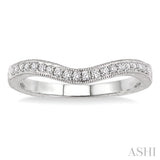 1/6 ctw Round Cut Diamond Matching Wedding Band in 14K White Gold