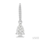 1/3 ctw Pear Shape Diamond Lovebright Earrings in 14K White Gold