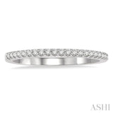 1/10 ctw Round Cut Diamond Wedding Band in 14K White Gold