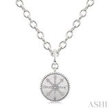 .10CTRDDM COMPASS MEDALLION PD SL-S+CH*