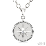 .05CTRDDM COMPASS MEDALLION PD SL-G+CH*