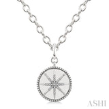 .07CTRDDM COMPASS MEDALLION PD SL-S+CH*