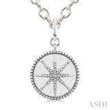 .07CTRDDM COMPASS MEDALLION PD SL-S+CH*