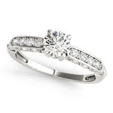 14kt gold Single Row Engagement Ring Channel Set