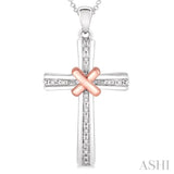 Silver Cross Diamond Pendant