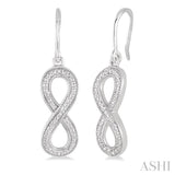 Infinity Shape Silver Diamond Fashion Earrings