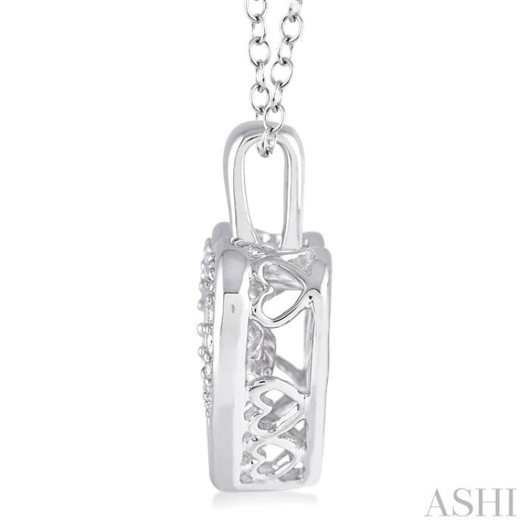 Heart Shape Silver Emotion Diamond Pendant