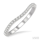 1/5 Ctw Round Cut Diamond Wedding Band in 14K White Gold