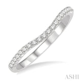 1/5 Ctw Round Diamond Wedding Band for Her in 14K White Gold