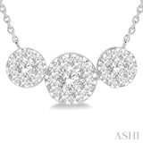 3 Stone Lovebright Essential Diamond Necklace