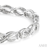 Silver Swirl Diamond Bracelet