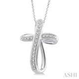 Silver Cross Diamond Pendant