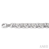 Heart Shape Silver Diamond Bracelet