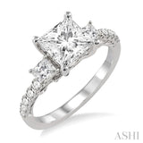 1/2 Ctw Diamond Semi-Mount Engagement Ring in 14K White Gold