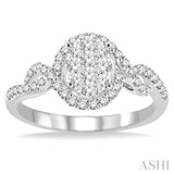 Oval Shape Lovebright Bridal Diamond Engagement Ring