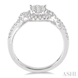 Oval Shape Lovebright Bridal Diamond Engagement Ring