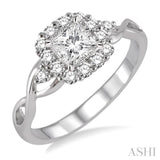 1/3 Ctw Diamond Semi-mount Engagement Ring in 14K White Gold