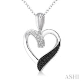 Heart Shape Silver Diamond Fashion Pendant