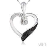 Heart Shape Silver Diamond Fashion Pendant