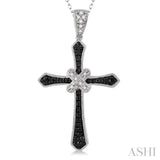 Silver Cross Diamond Pendant