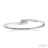 Silver Channel Diamond Fashion Bangle