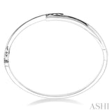 Silver Channel Diamond Fashion Bangle