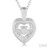 Heart Shape Silver Emotion Diamond Pendant