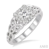 1/4 Ctw Diamond Semi-mount Engagement Ring in 14K White Gold