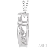 Mom & Child Silver Emotion Diamond Pendant