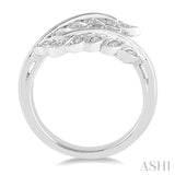 Silver Leaf Diamond Fashion Ring