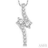 2 Stone Diamond Pendant