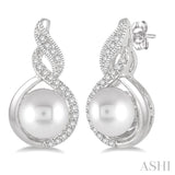 Pearl & Diamond Earrings